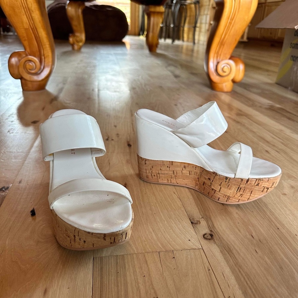 white summer heels colin stuart